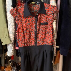 Cheetah Black Romper